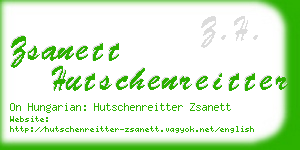 zsanett hutschenreitter business card